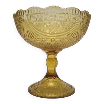 Fruit bowl on stand from Ząbkowice Glassworks, 1970s