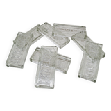 Set 8 porte couteaux verre ciselé