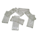 Set of 8 chiseled glass knife holders
