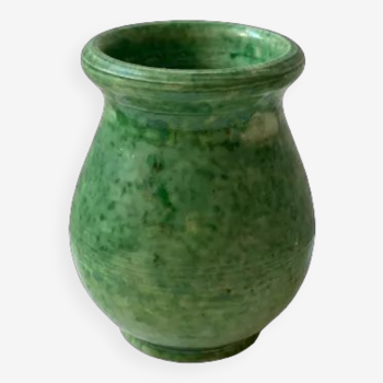 Ancien vase Aegitna Vallauris vert vintage