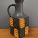 Brown and orange vase by Carstens model 7444-25  West Germany Pottery