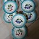 8 antique earthenware dessert plates