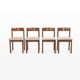 Set of 4 vintage dining chairs in stained oak