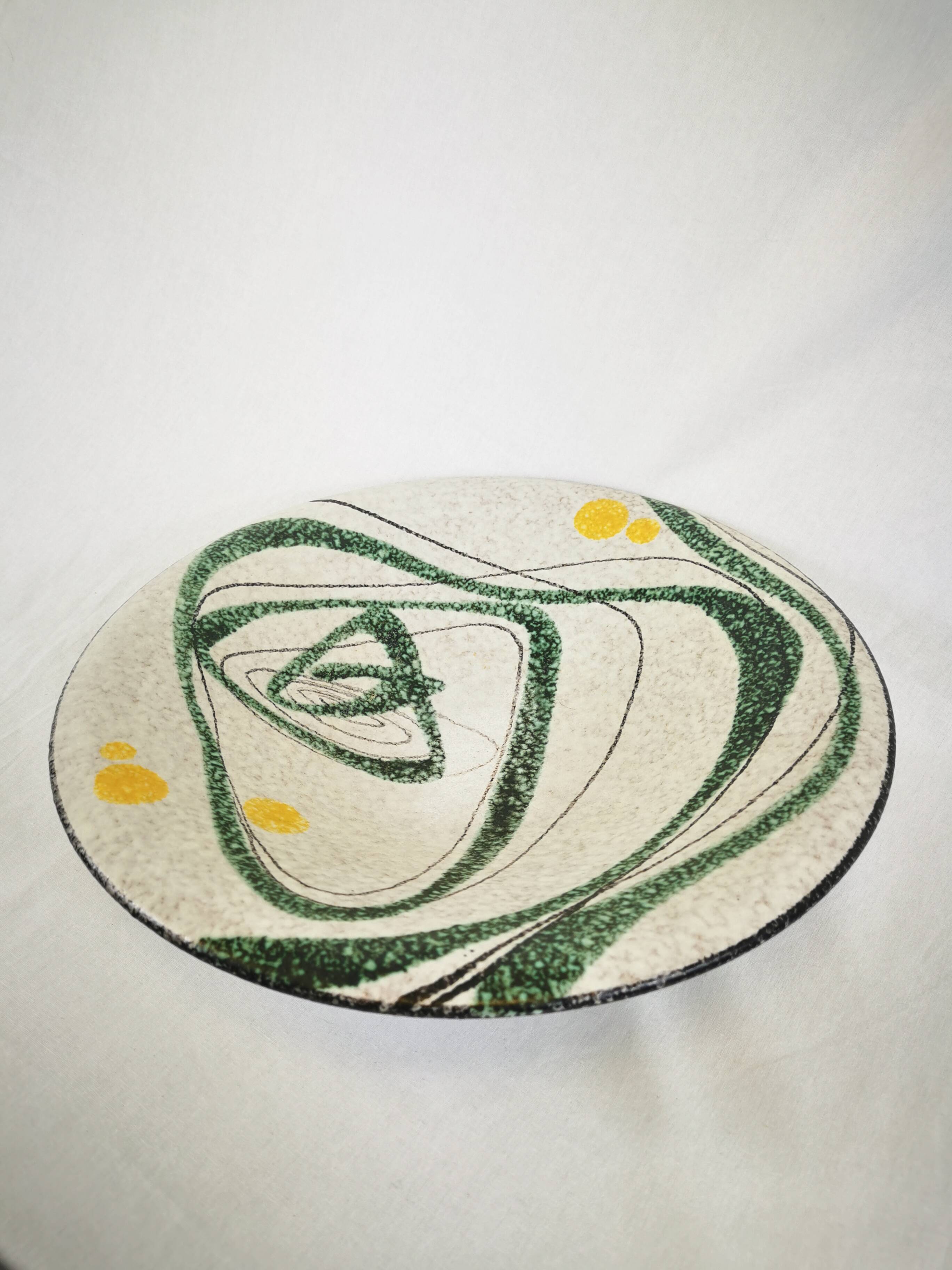 Decorative ceramic bowl/dish signed ruscha