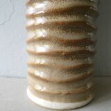 Vase rouleau en grès émaillé