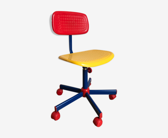 Chaise De Bureau A Roulettes Pour Enfant Par Ikea Memphis Style Annees 90 Selency Chaise De Bureau A Roulettes Pour Enfant Par Ikea Memphis Style Annees 90 Selency