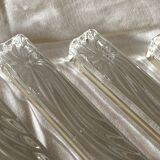 Set of 6 antique Baccarat crystal knife rests, vintage tableware