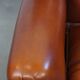 Set of 2 English style sheepskin leather wingback armchairs