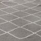 Tapis descente de lit gris et blanc 73x139cm