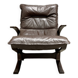Leather armchair 1 "Scandinavian design" 1950.