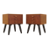 Danish teak bedside chests of drawers, 1960s