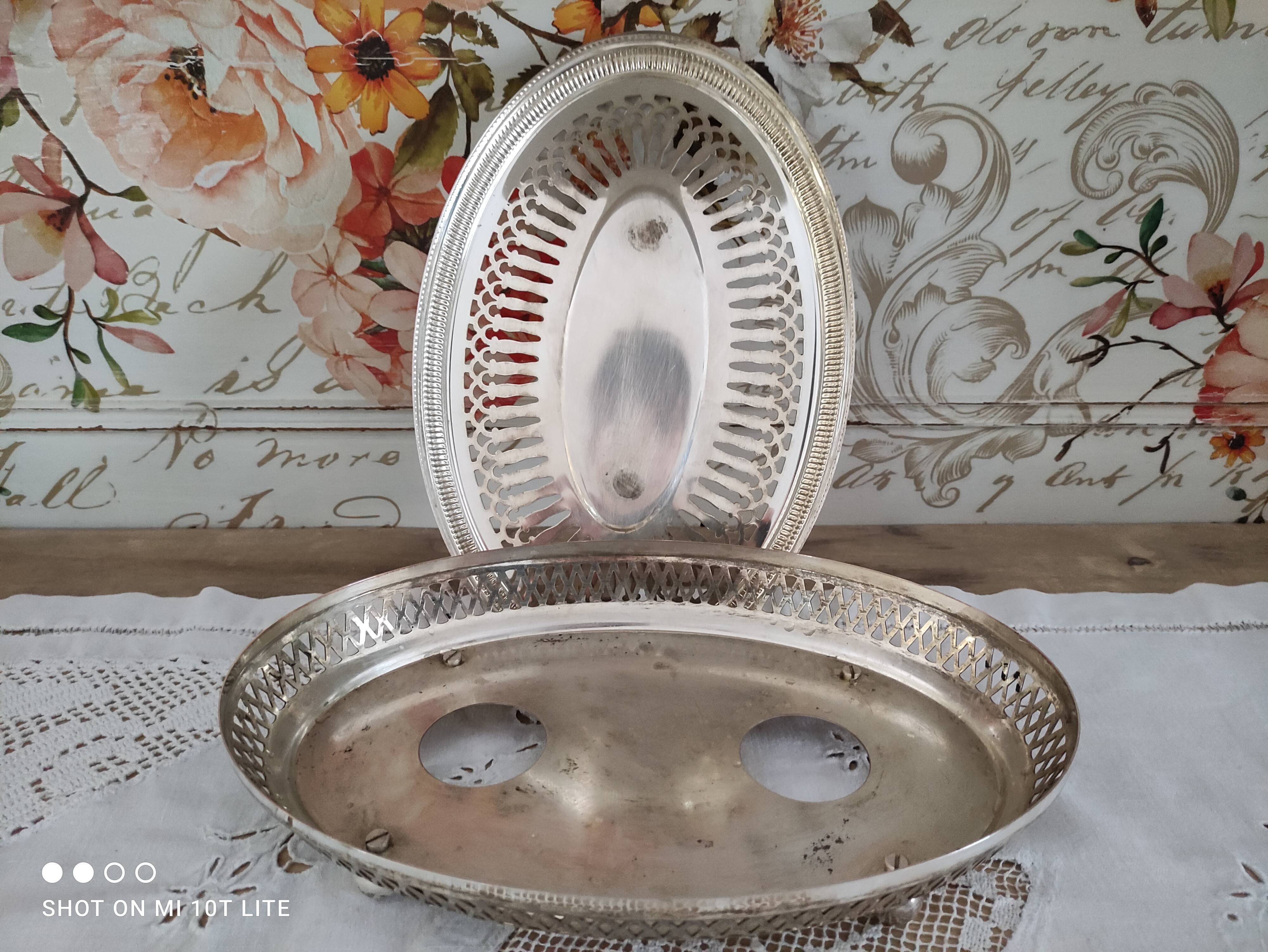 Dish warmer in silver metal openwork Goldsmith of France