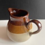 Milk jug + sugar bowl set in enamelled stoneware