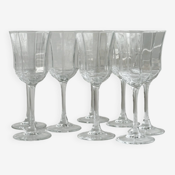 8 verres à vin blanc - liqueur en verre transparent, Luminarc.