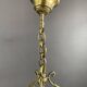 20th century brass and glass lantern pendant light
