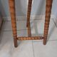 Pedestal table turned wooden stool vintage 50s