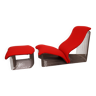 Lounge chair & ottoman 'Pantonova' or model 125T by Verner Panton for Fritz Hansen - Denmark- 1970's