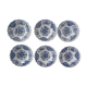6 coupelles ridgway staffordshire windsor fleurs bleu