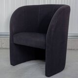 Chauffeuse en tissu noir