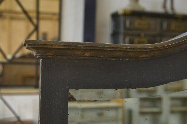 Mirror with wood and bronze art deco ornament 1930's