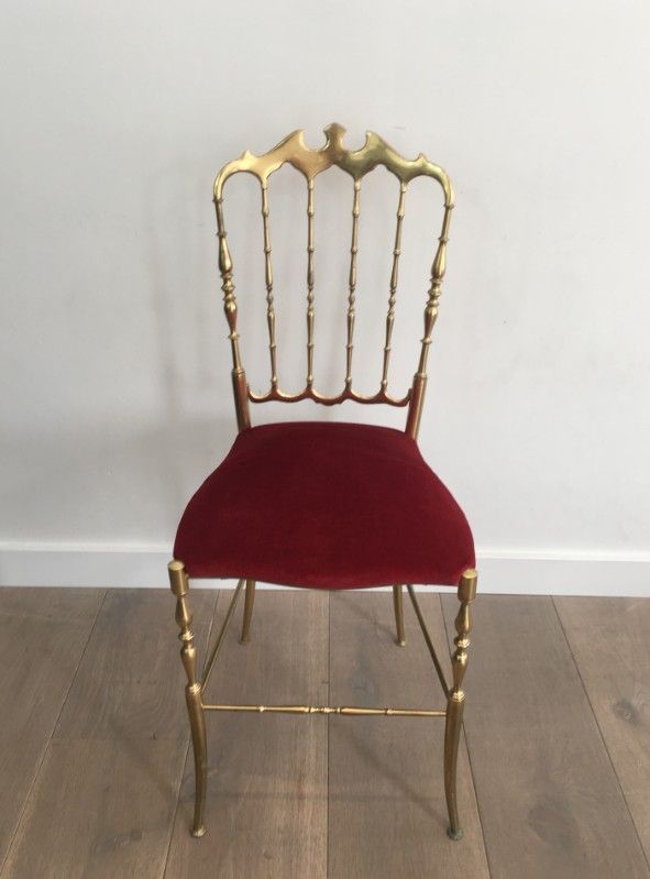 Chiavari chair in brass