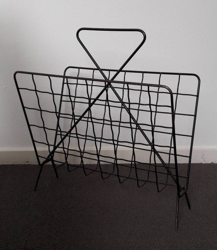 Magazine rack metal of the 1960s