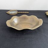 Antique hammered brass cup - pocket empty - golden - frieze