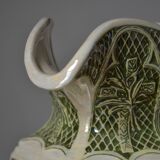 Decorative pitcher/sculpture in ceramic signed JMS