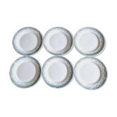 6 assiettes plates terre de fer Clairfontaine Recamier