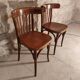 Pair of bistro chairs 5 bars Czechoslovakia 1950