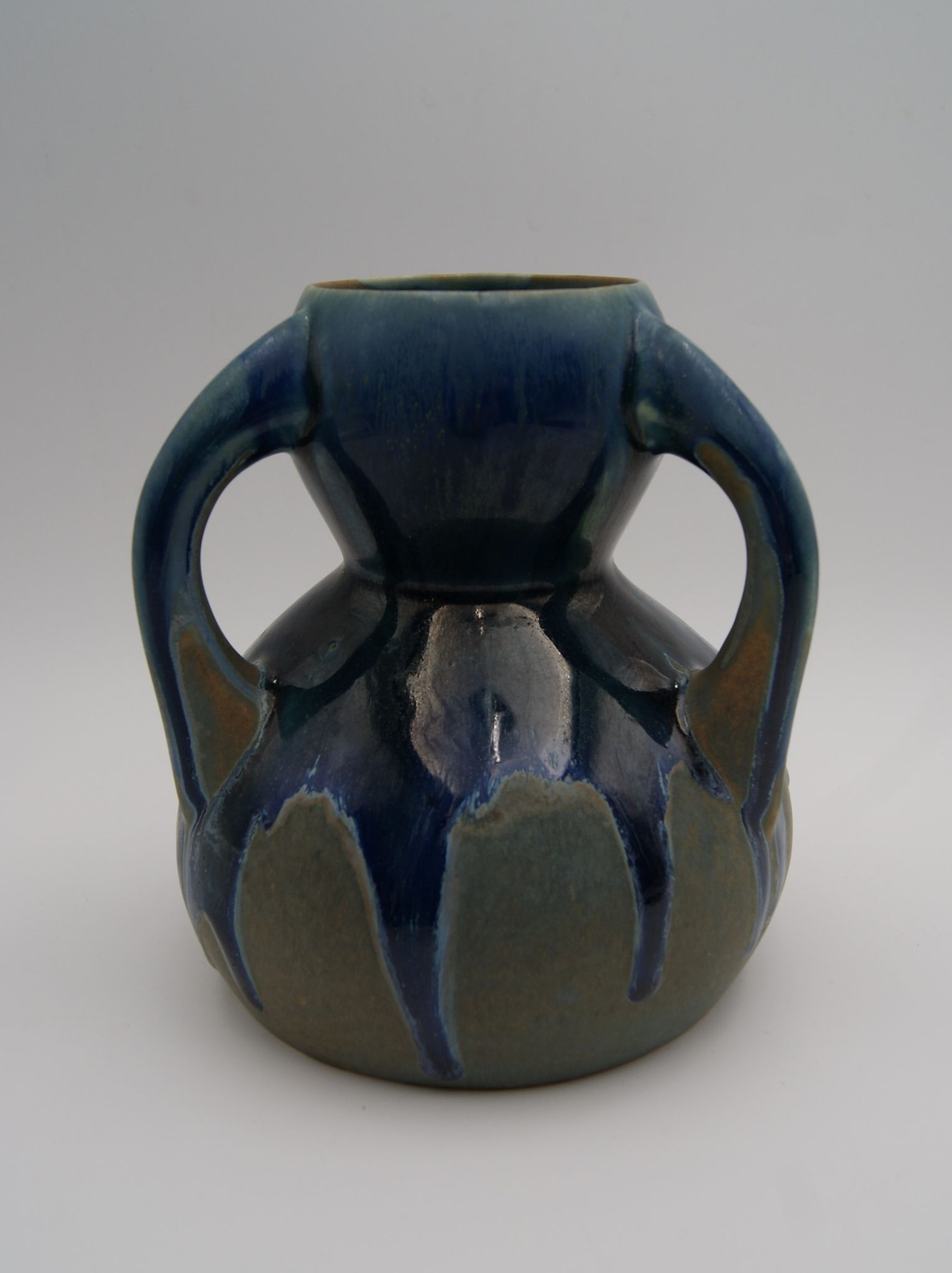Vase 3 handles Métenier vintage