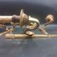 Set of three wall lights With two winding light arms Empire style Standard E14 bulb