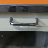 Orange wood and formica table