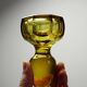 Vintage/antique Czech Amber Chiseled Blown Glass Decanter