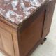 Art Deco bedside table in solid wood and marble, 1950s