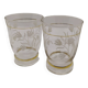 Vintage glasses with rose pattern