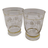 Verres vintage motif aux roses