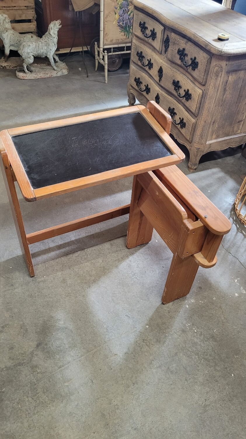 Bureau à système pliant pour enfant , vintage 1970