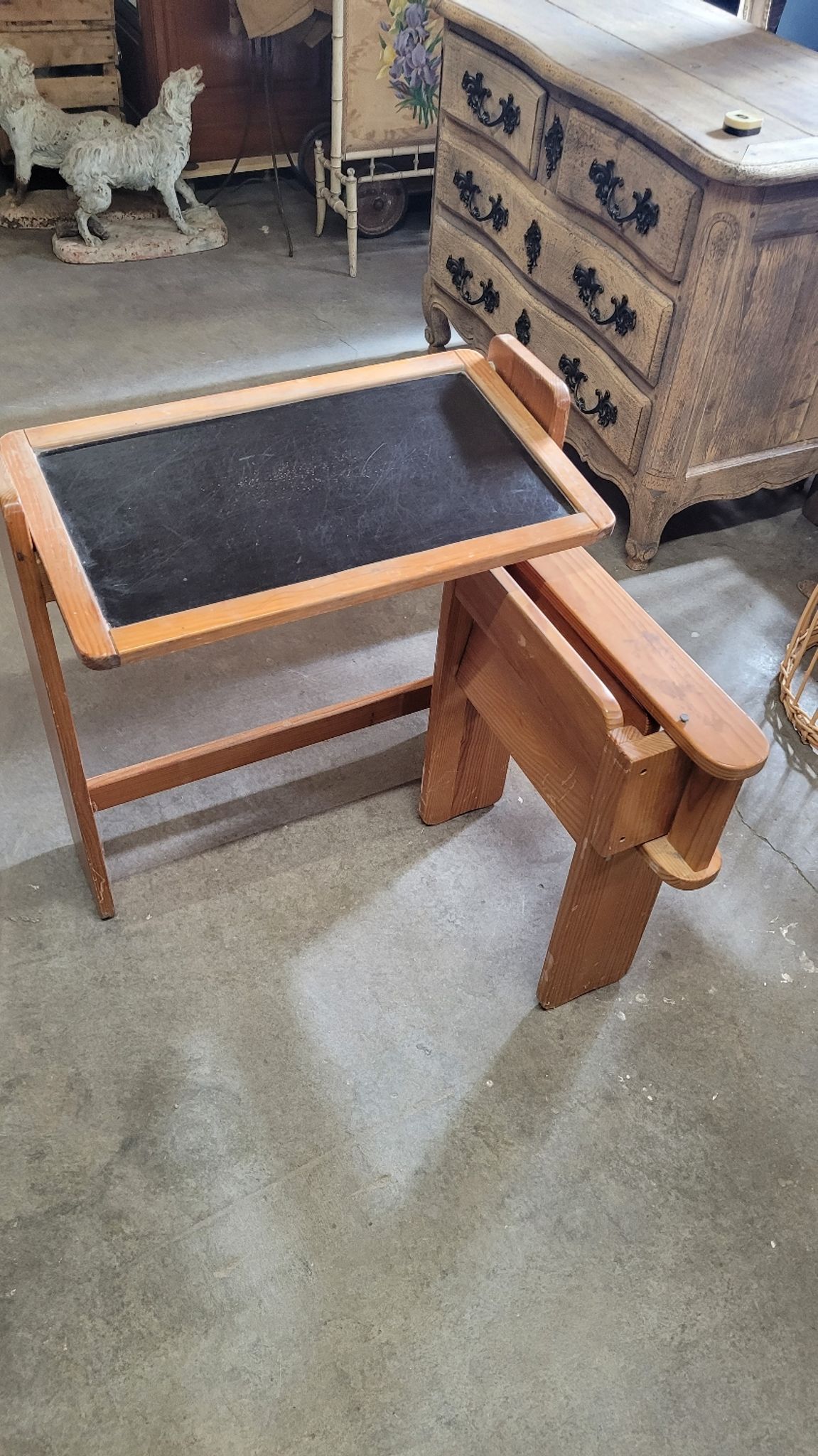 Bureau à système pliant pour enfant , vintage 1970