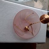 Pendant light rose gold glass paste birds
