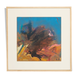 Abstract Composition, Oil on Plate, 73 x 73 cm