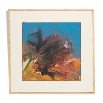 Abstract Composition, Oil on Plate, 73 x 73 cm