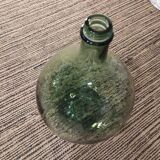 Dame jeanne ancienne verre fumé vert