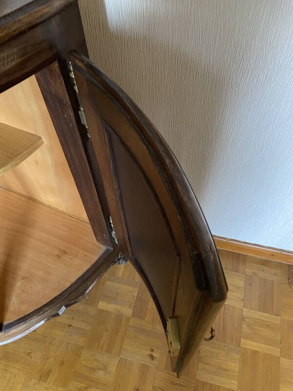 Encoignure néo louis xv chêne meuble de coin french vintage mid century alsatian alsace