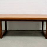 Vintage solid teak rectangular coffee table niels bach