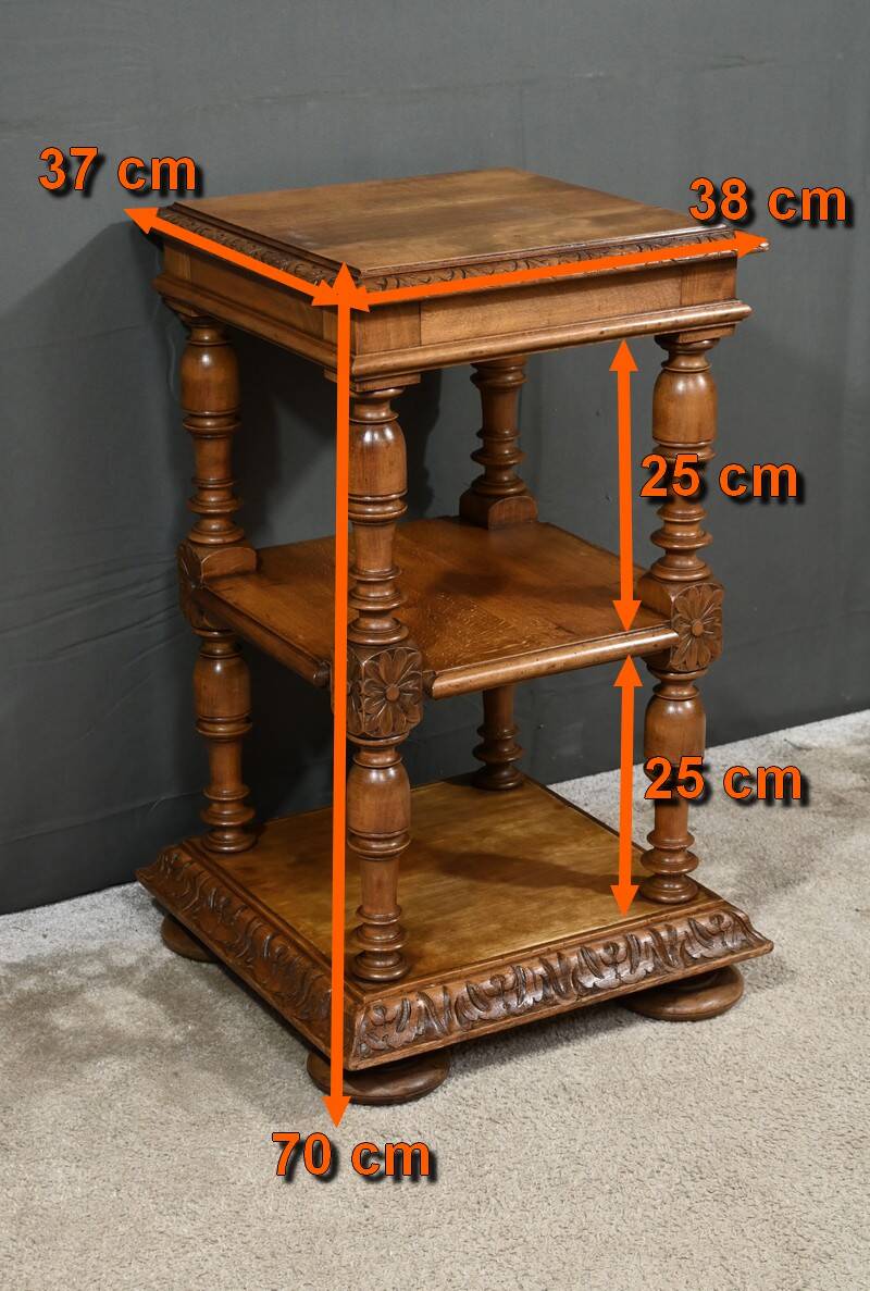 Small Solid Walnut Coffee Table, Louis-Philippe Style – Late 19th Century