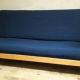 Scandinavian 3-seater convertible sofa bed, click-clack bench