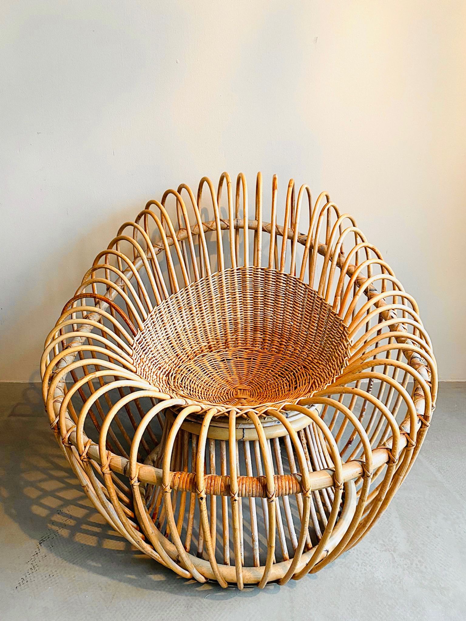 Bamboo and wicker armchair by Janine Abraham & Jan Dirk Rol 1958