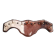 Wooden coat rack, nails & cowhide