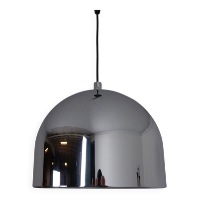 Large Chrome-Plated Ceiling Lamp from Staff, 1960s